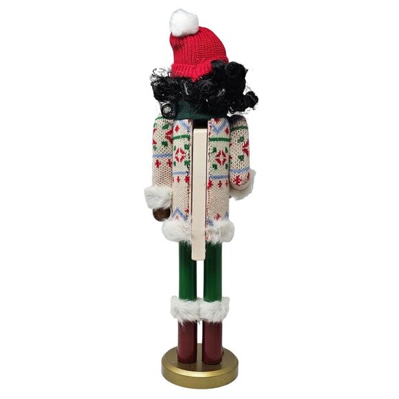 Ethnic Holiday Hot Cocoa Lady 16" Christmas Nutcracker - Picture 3 of 4